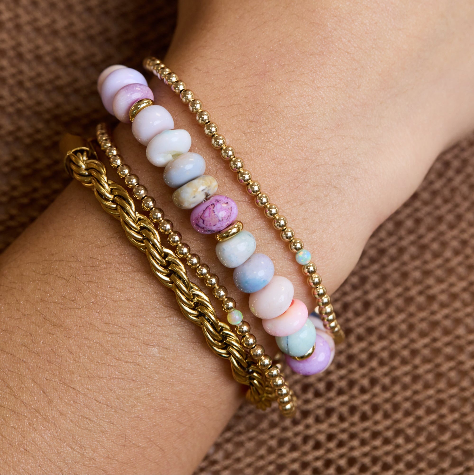 14K Gold Fill Opal Bracelet - elliparr