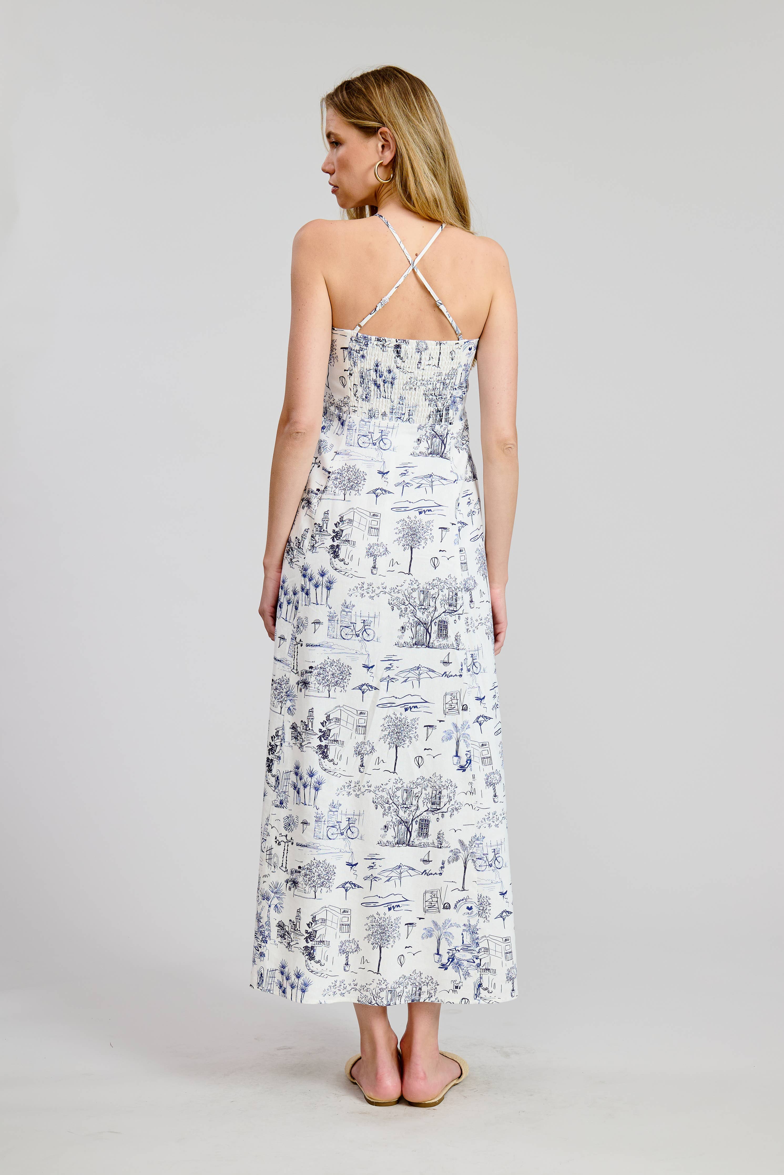 Amalfi Printed Midi Summer Dress
