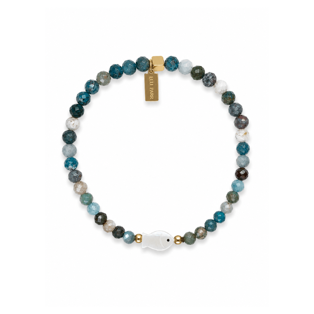 Blue Apatite Fish Bracelet - elliparr