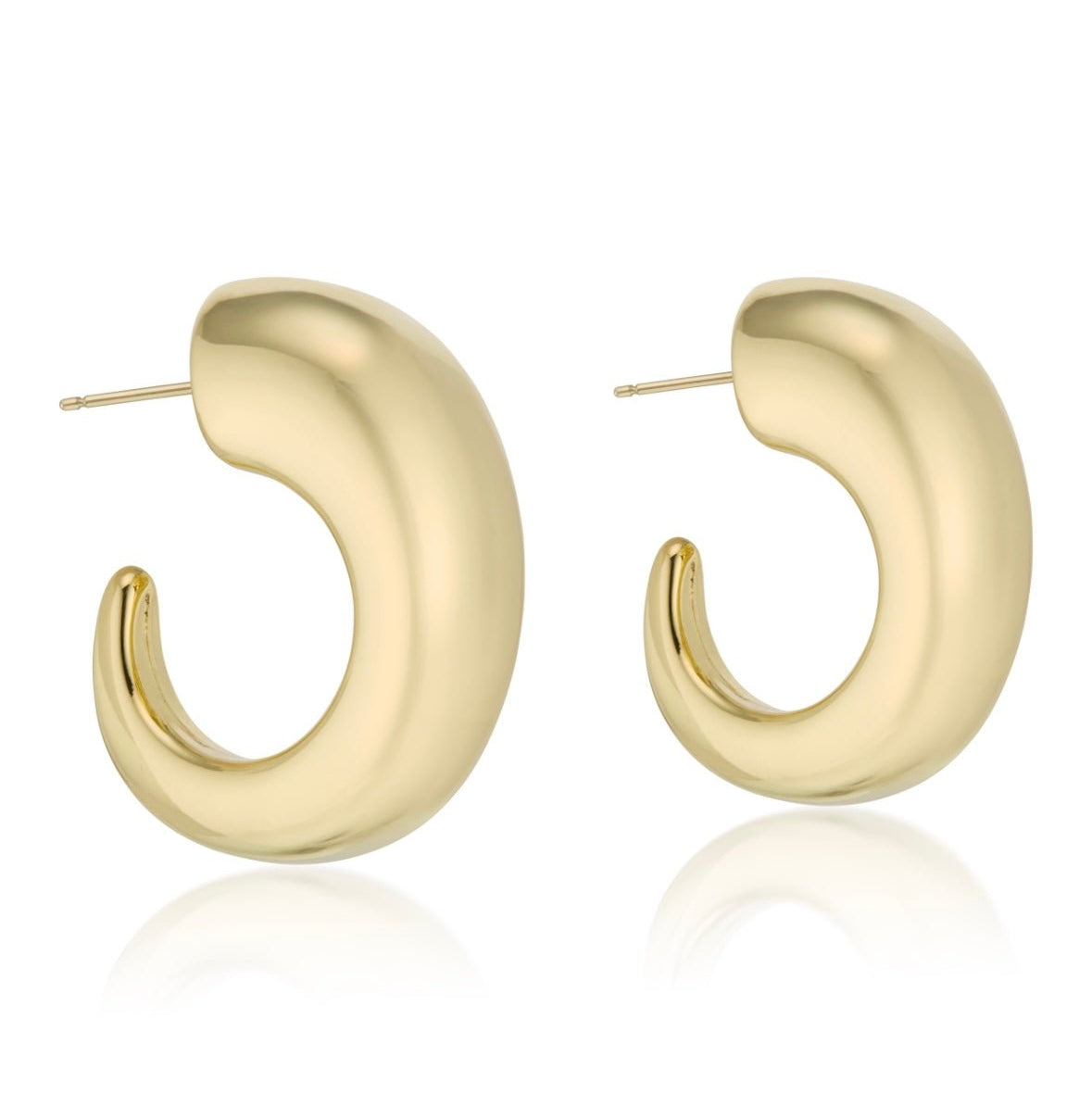 Claw Hoop 18K Gold over Brass - elliparr