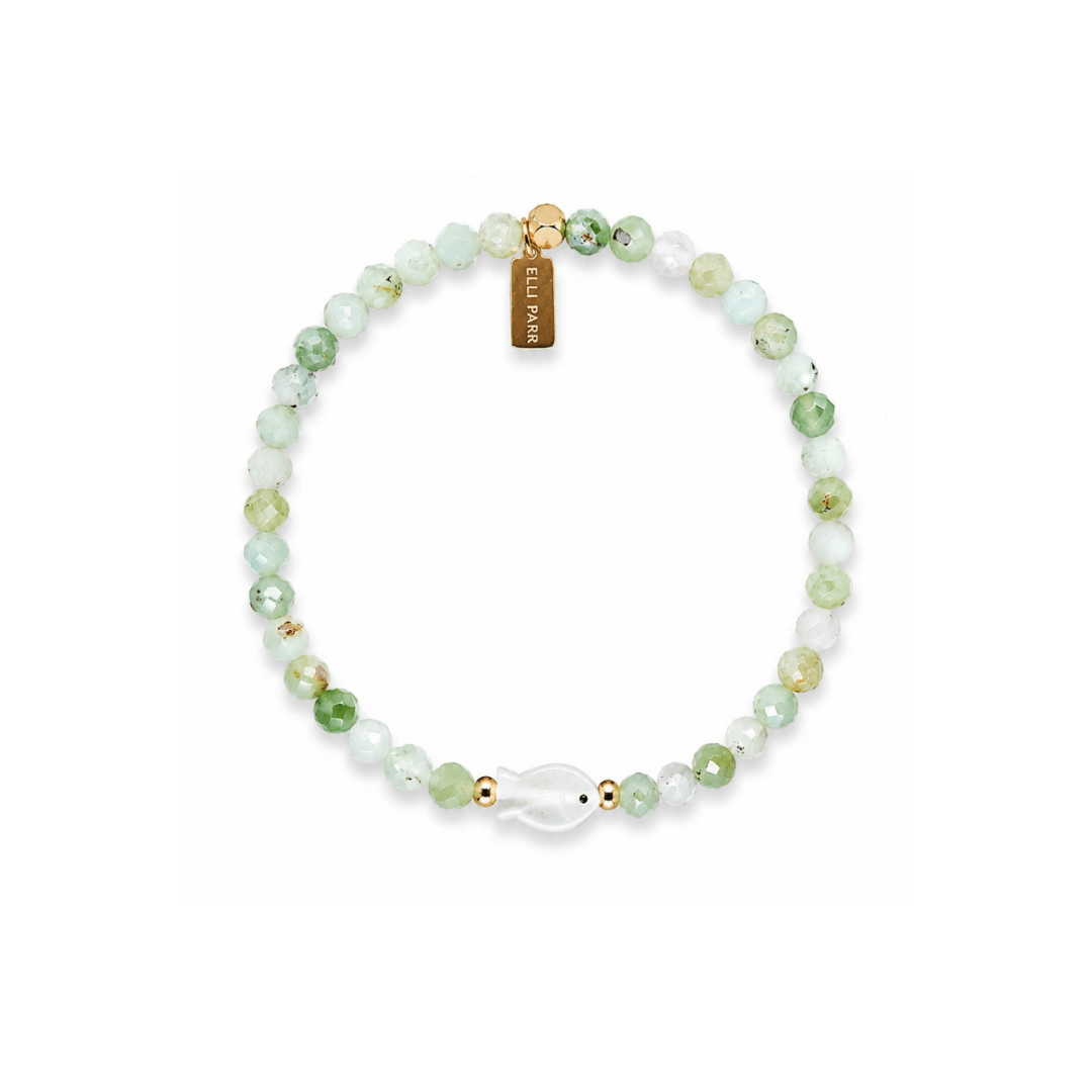 Green Chrysoprase Fish Bracelet - elliparr