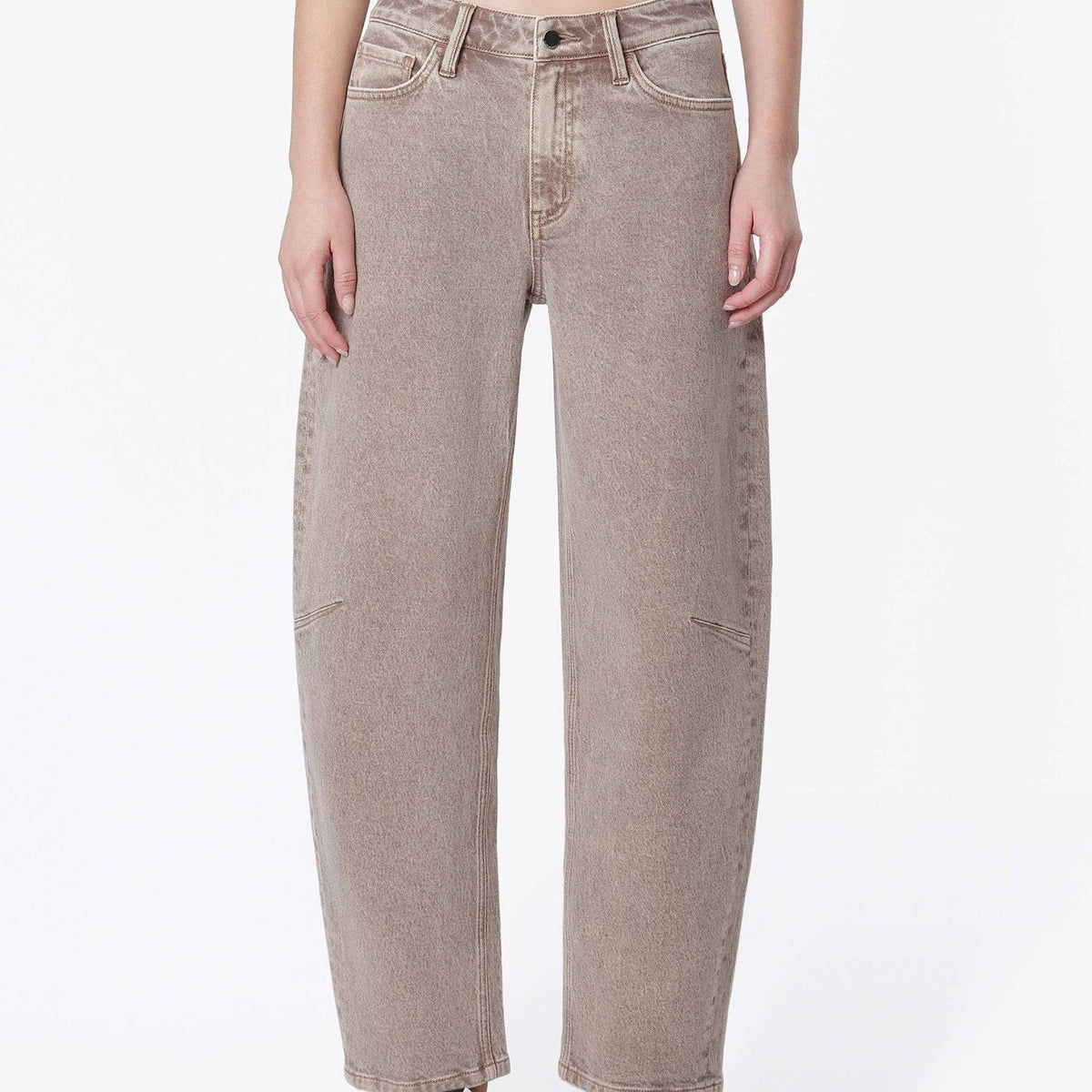 HIGH RISE CROP BARREL JEANS - elliparr