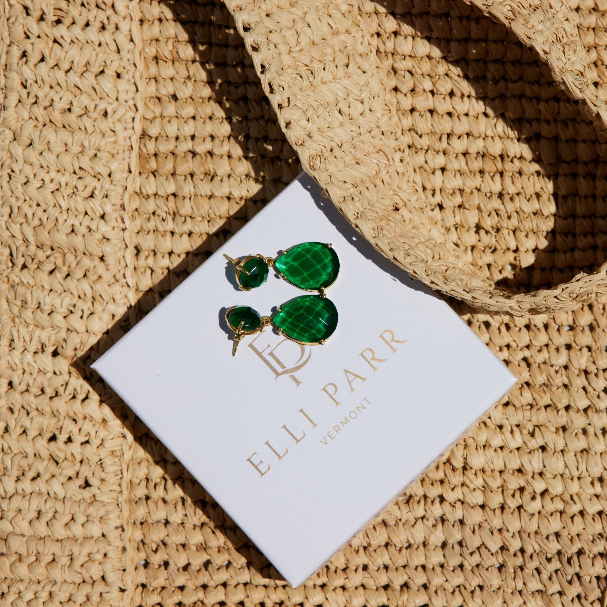 Lennox Earrings | Green Quartz - elliparr