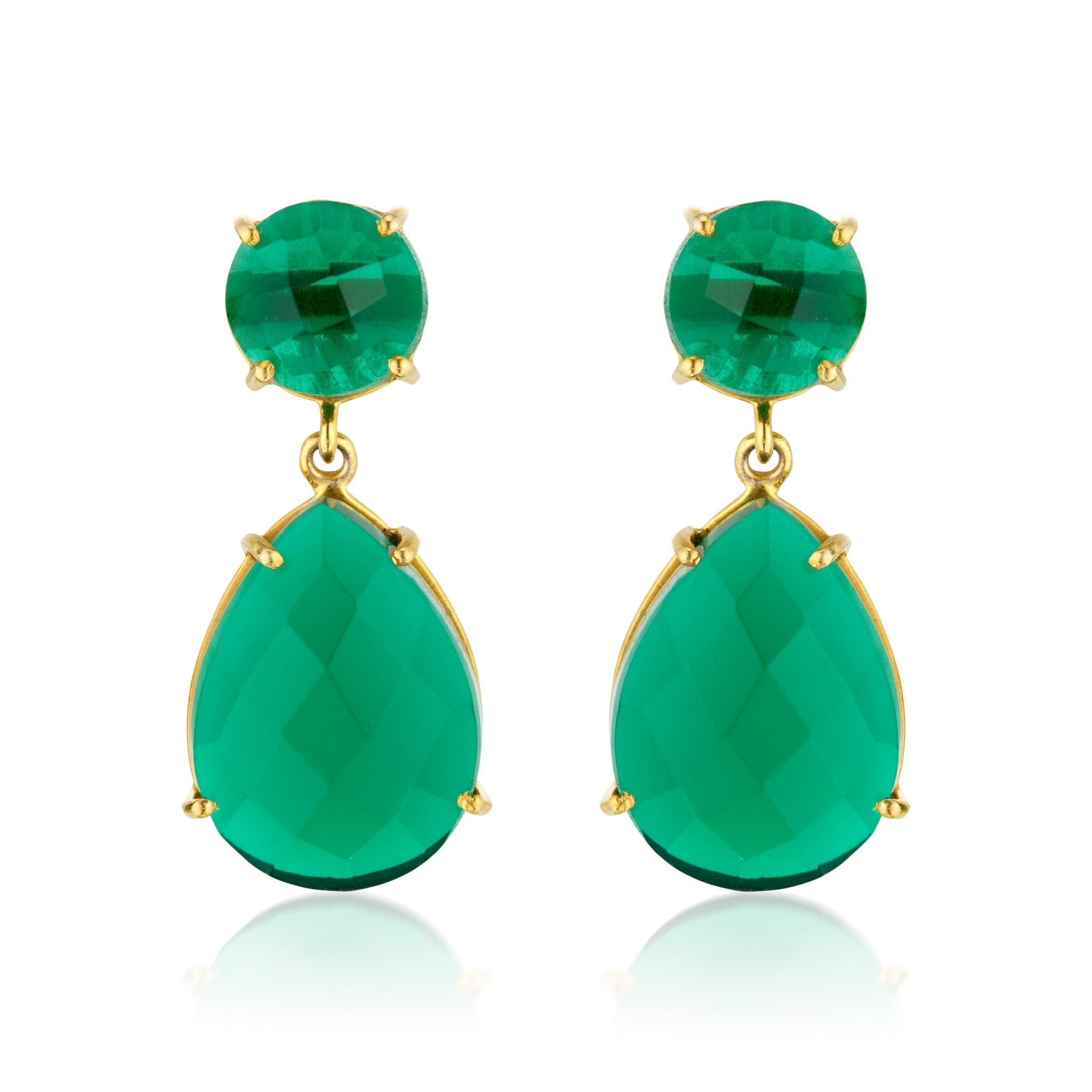 Lennox Earrings | Green Quartz - elliparr