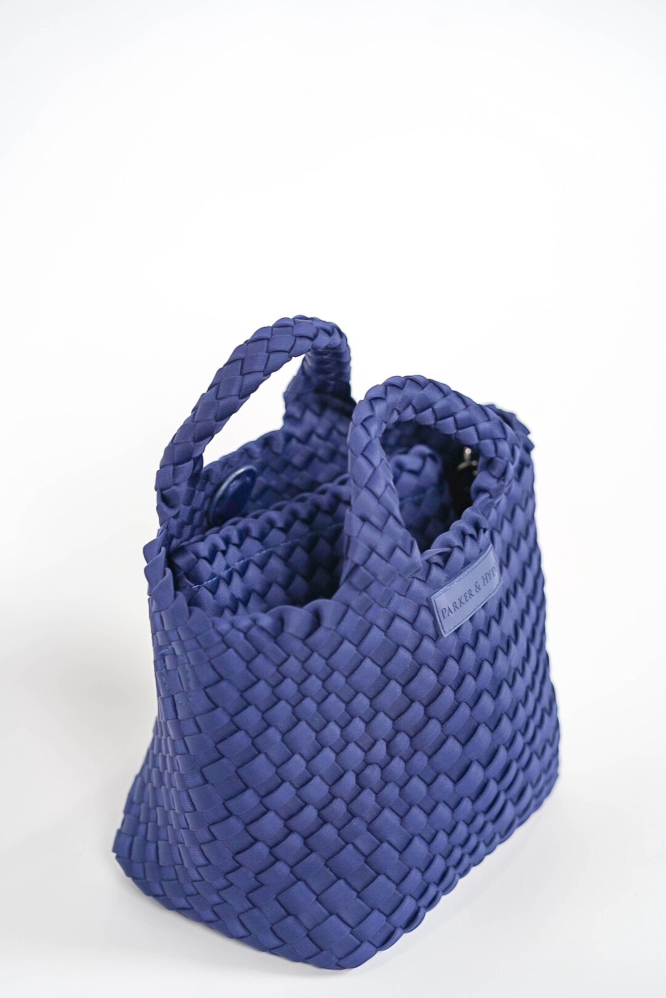 Navy Woven Mini Tote - elliparr