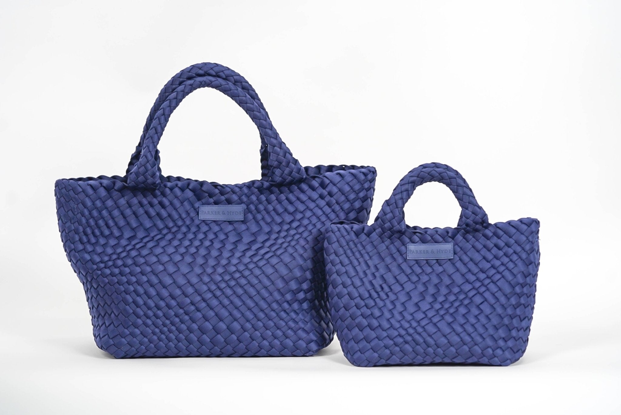 Navy Woven Mini Tote - elliparr