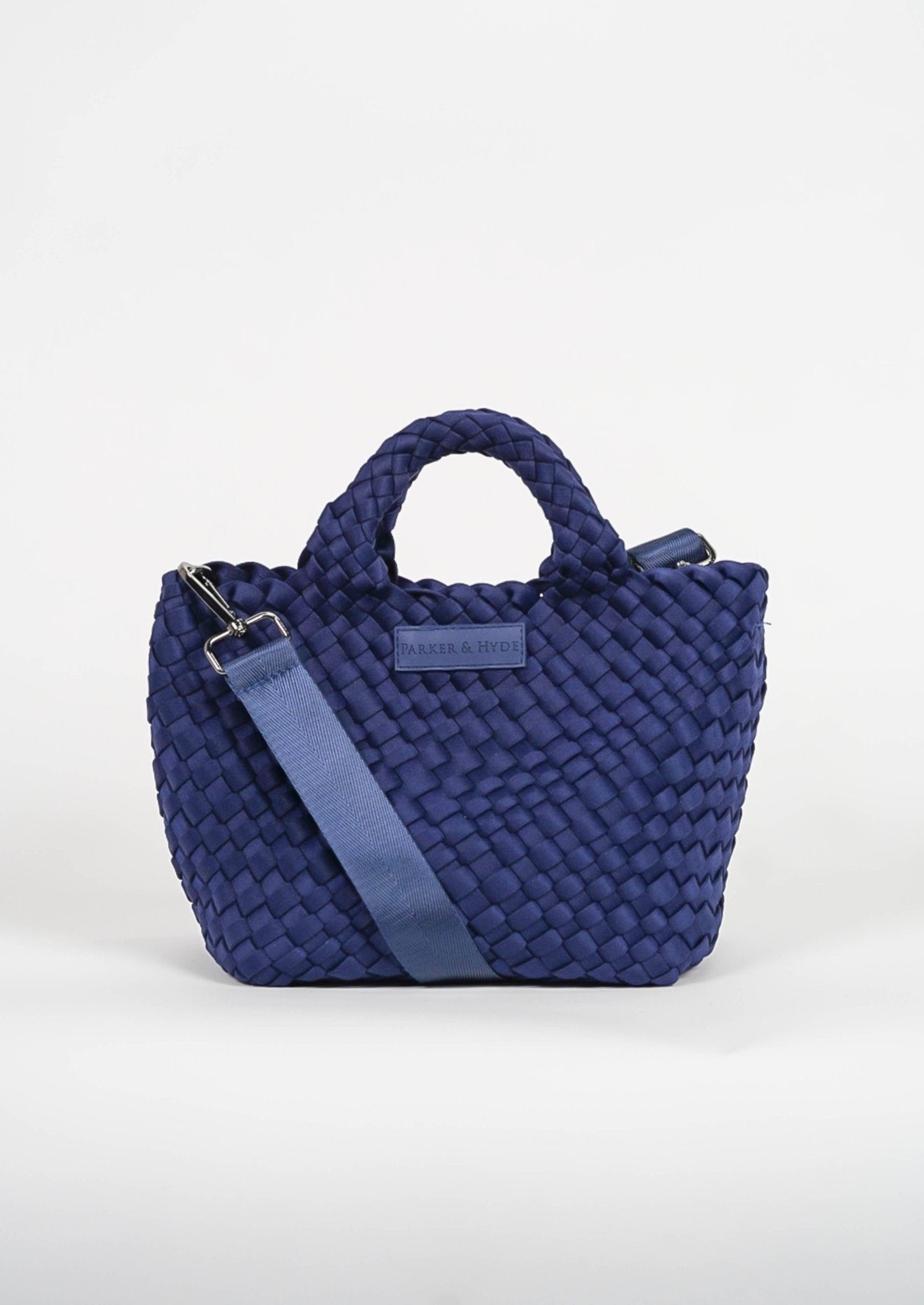 Navy Woven Mini Tote - elliparr