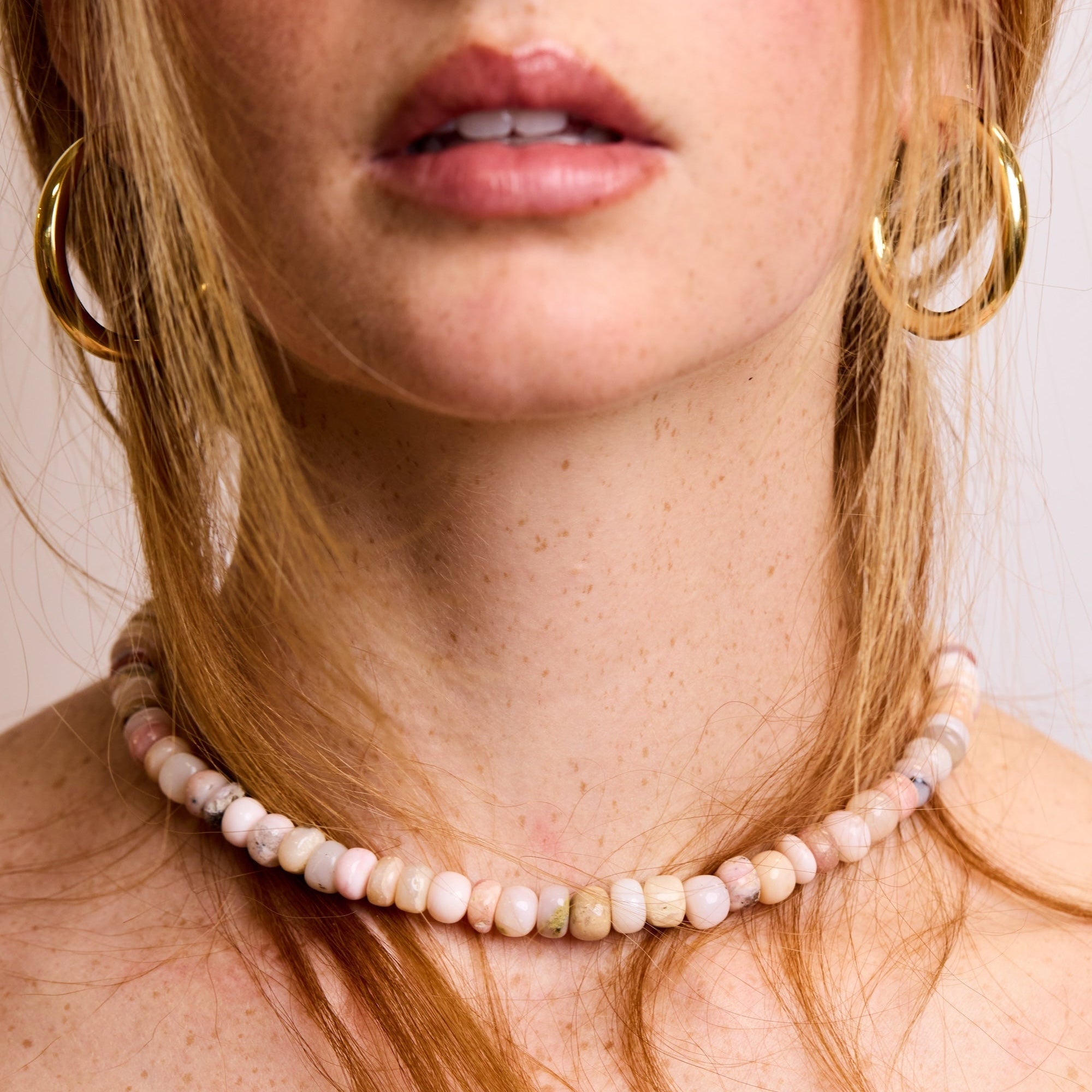 Pink Opal Collar Necklace - elliparr