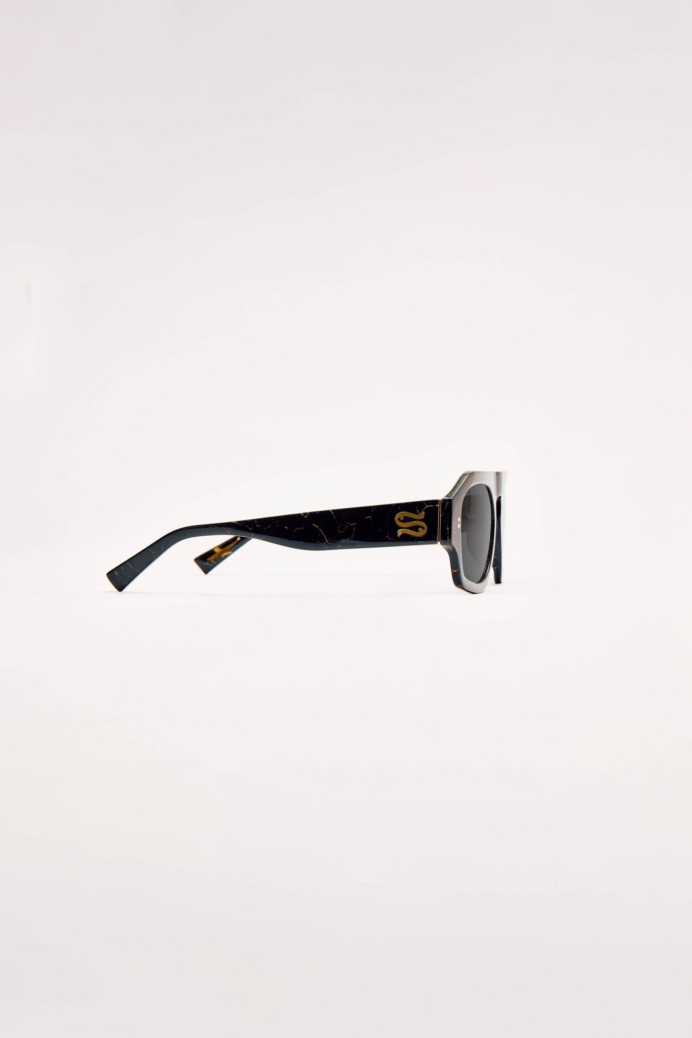 SARDINE - Louie - Nouveau Noir Aviator Sunglasses - elliparr