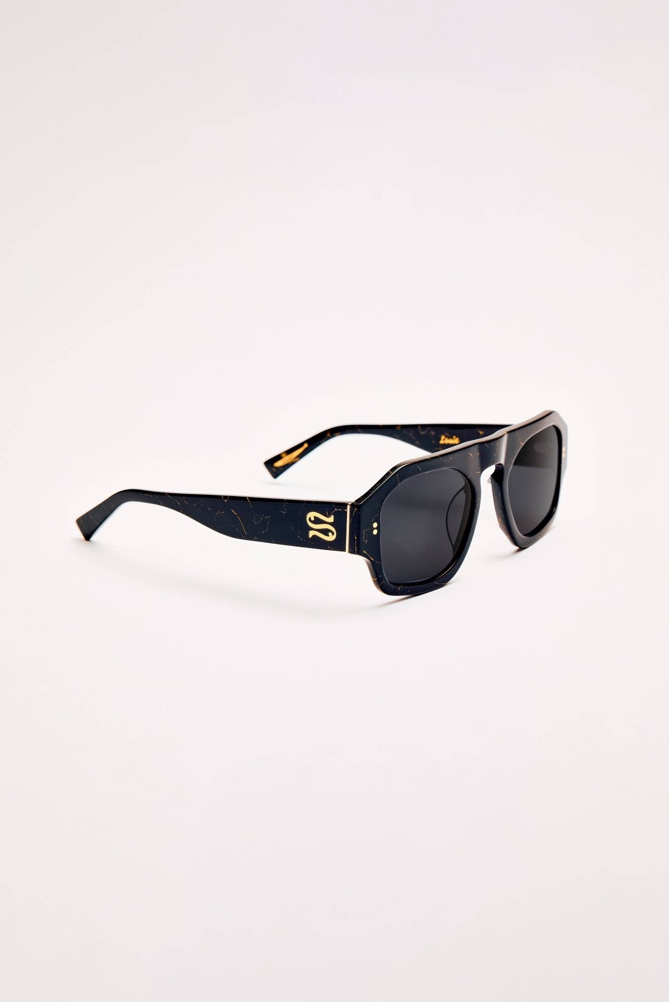 SARDINE - Louie - Nouveau Noir Aviator Sunglasses - elliparr