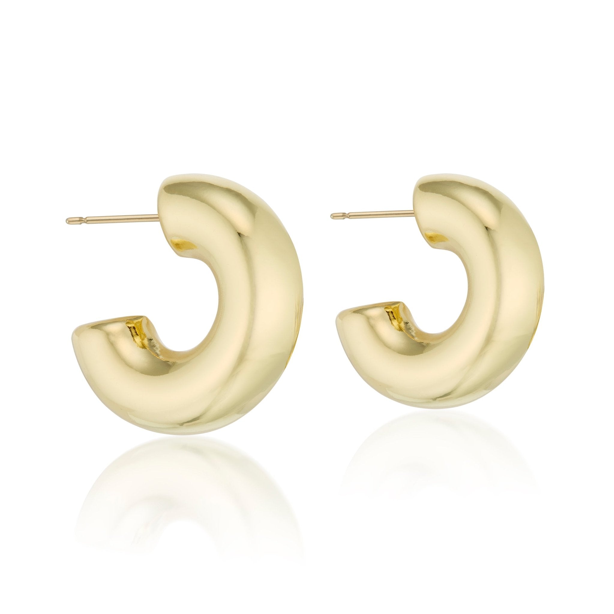 Sm Chunky Hoop 18K Gold over Brass - elliparr