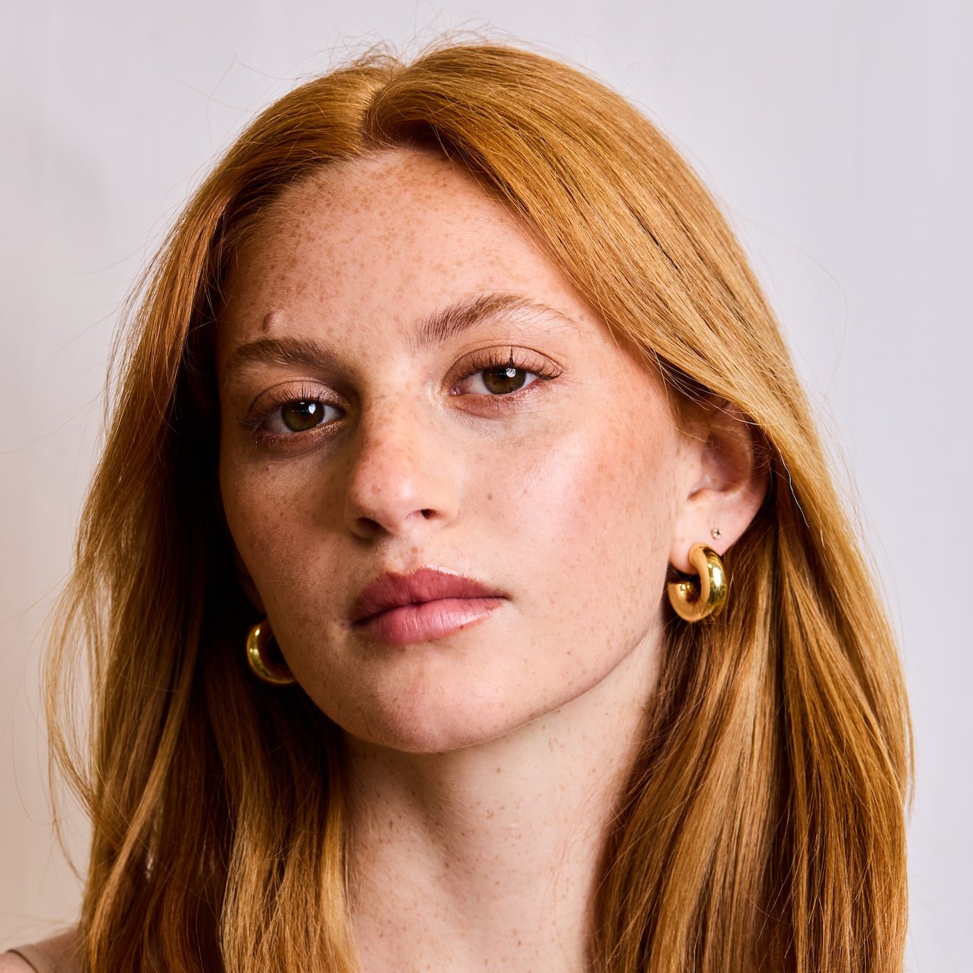 Sm Chunky Hoop 18K Gold over Brass - elliparr