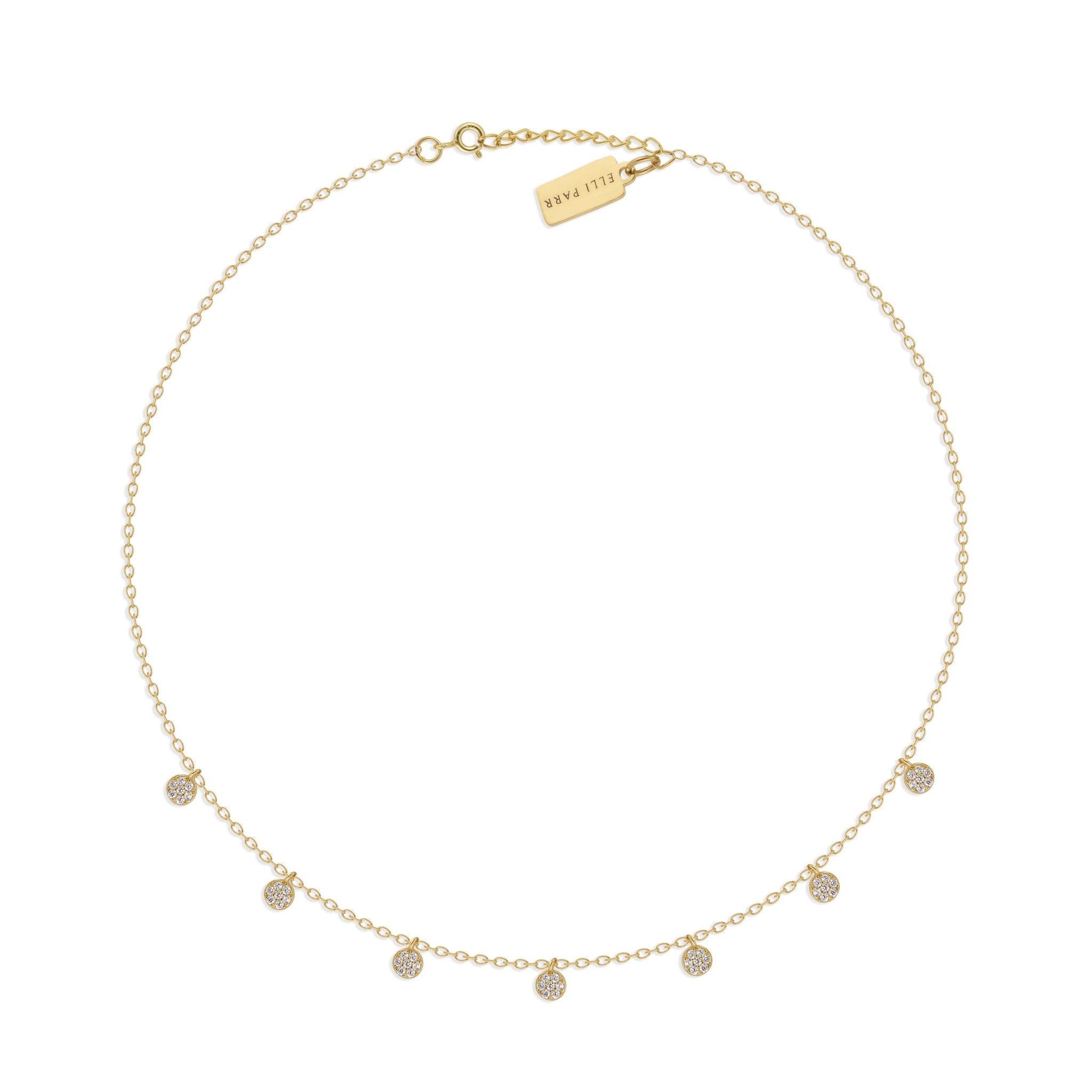 Cora Pave Coin Necklace - elliparr