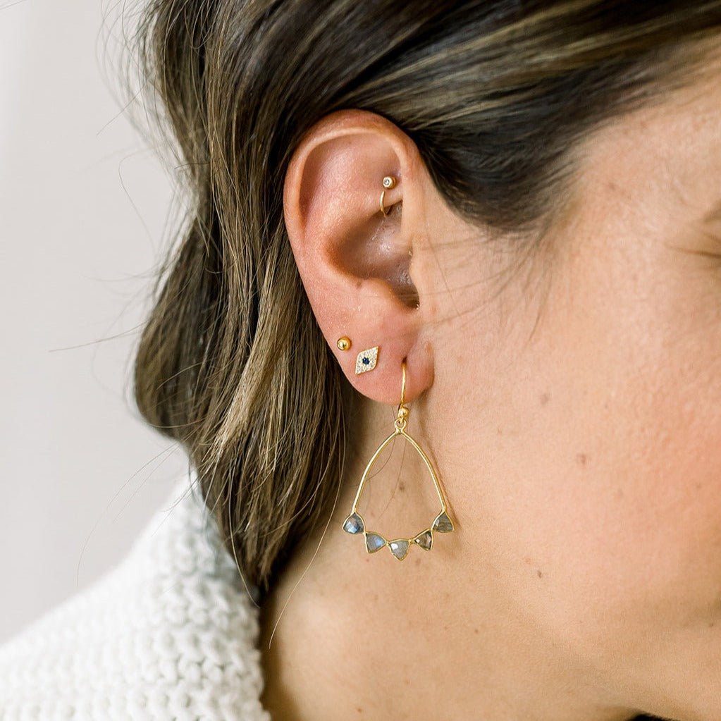 Frye Earrings | Labradorite - elliparr