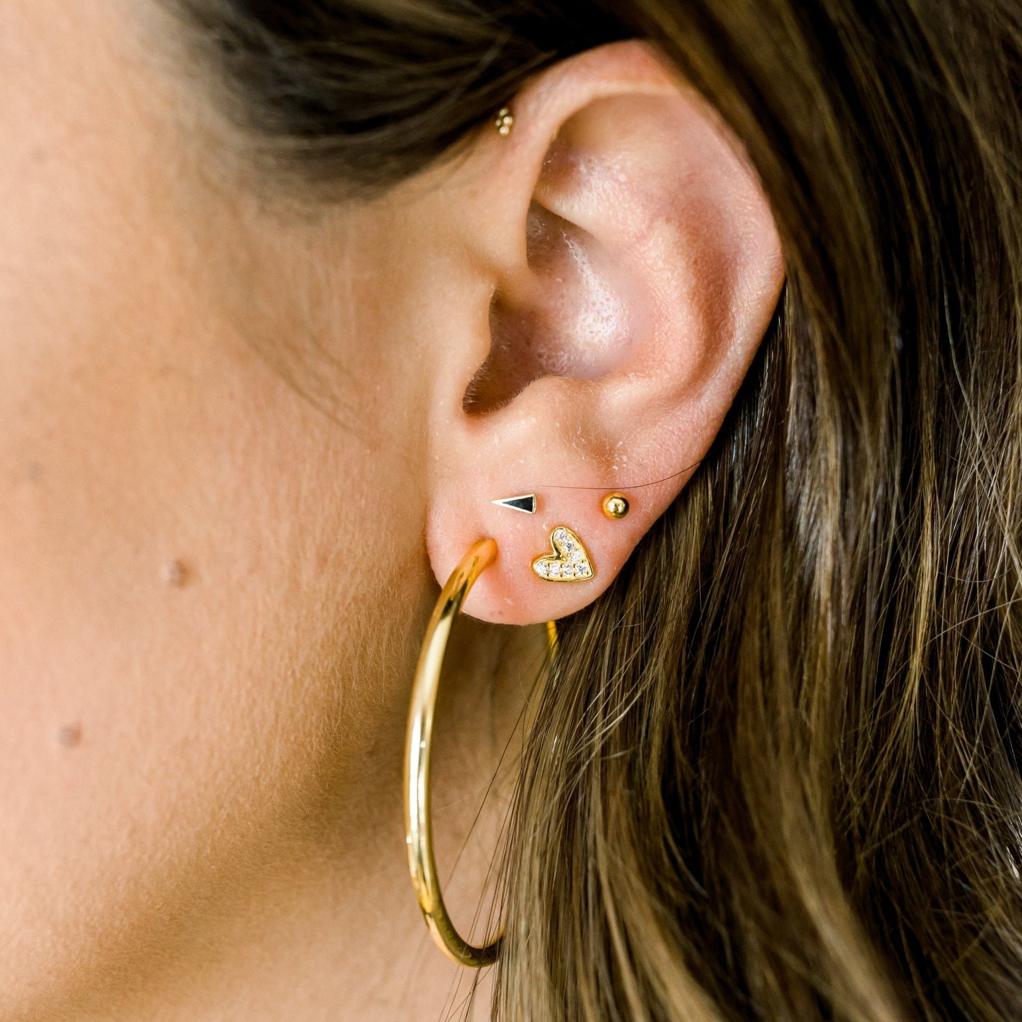 Heart Pavé Studs - elliparr