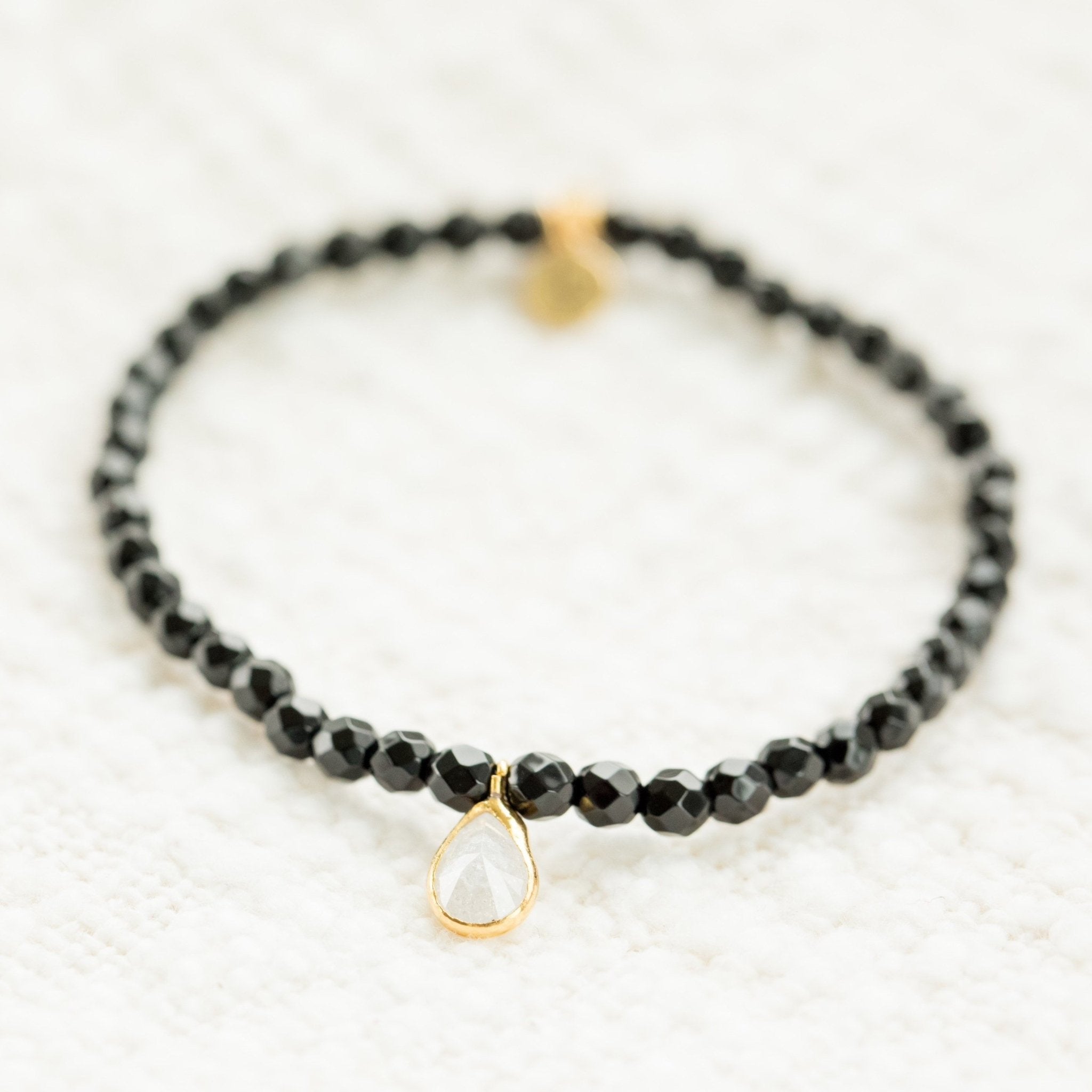 POSH MINI BEADED BRACELET | BLACK ONYX - elliparr