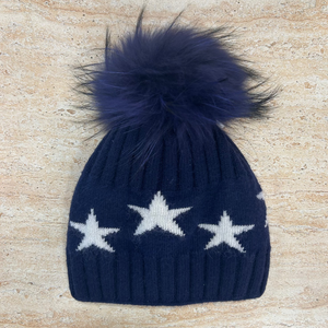 Cashmere Blend Star Winter Hat