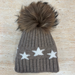 Cashmere Blend Star Winter Hat