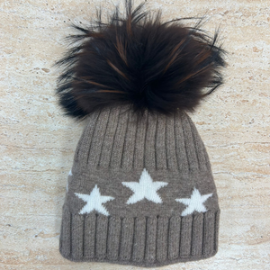 Cashmere Blend Star Winter Hat