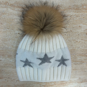 Cashmere Blend Star Winter Hat