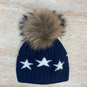 Cashmere Blend Star Winter Hat