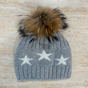 Cashmere Blend Star Winter Hat