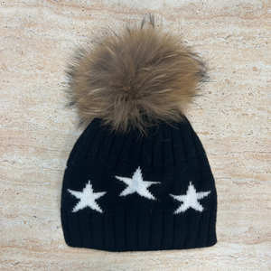 Cashmere Blend Star Winter Hat