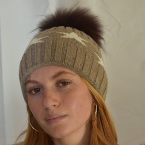 Cashmere Blend Star Winter Hat - elliparr