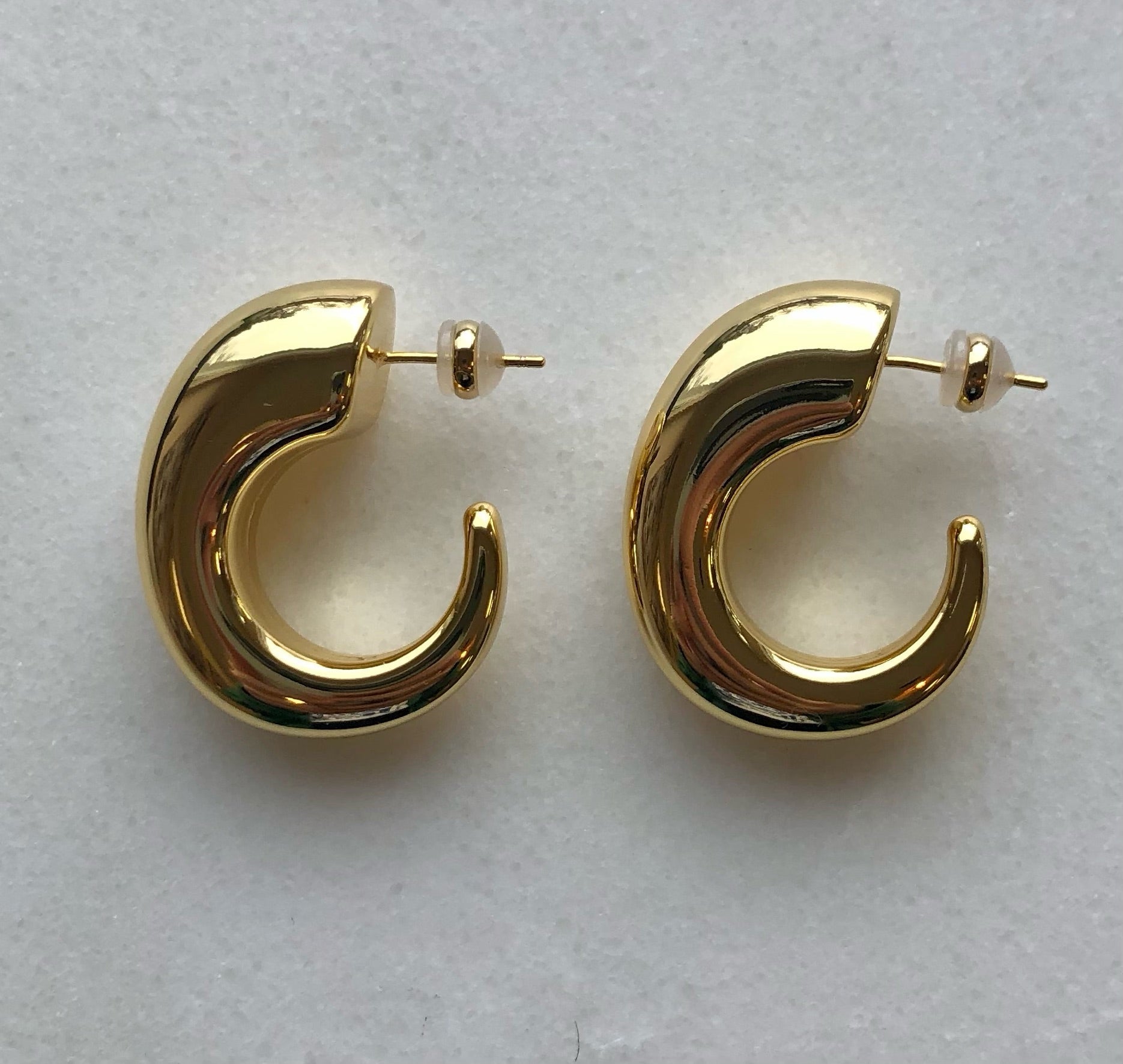 Claw Hoop 18K Gold over Brass - elliparr