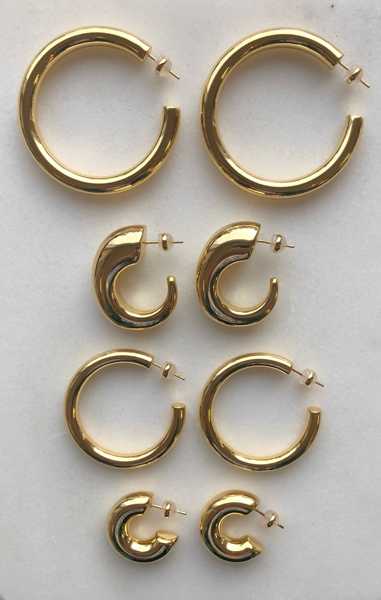 Claw Hoop 18K Gold over Brass - elliparr