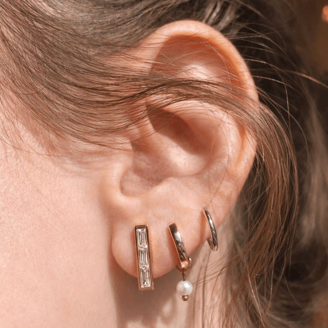 CZ Pavé Bar Studs - elliparr