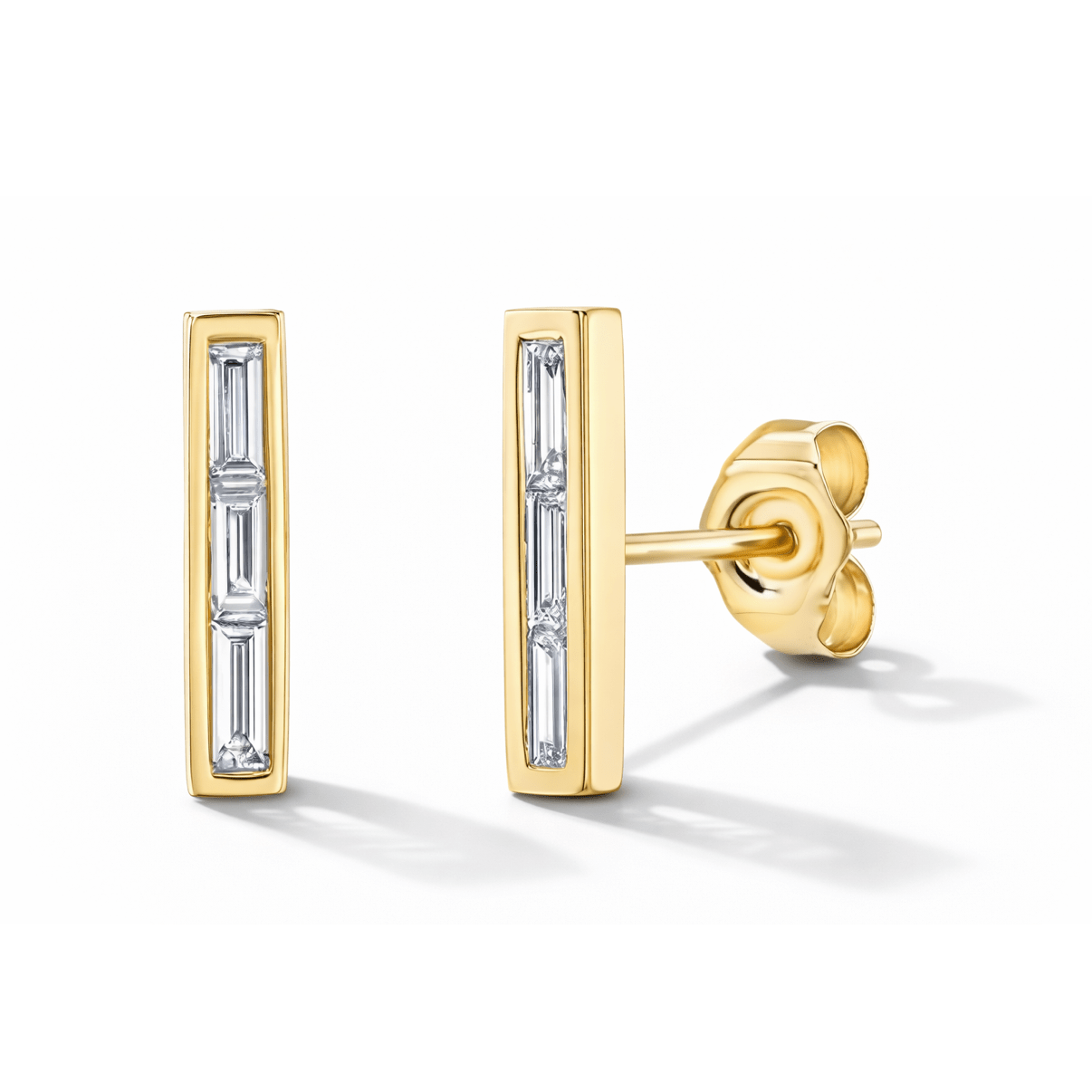 CZ Pavé Bar Studs - elliparr