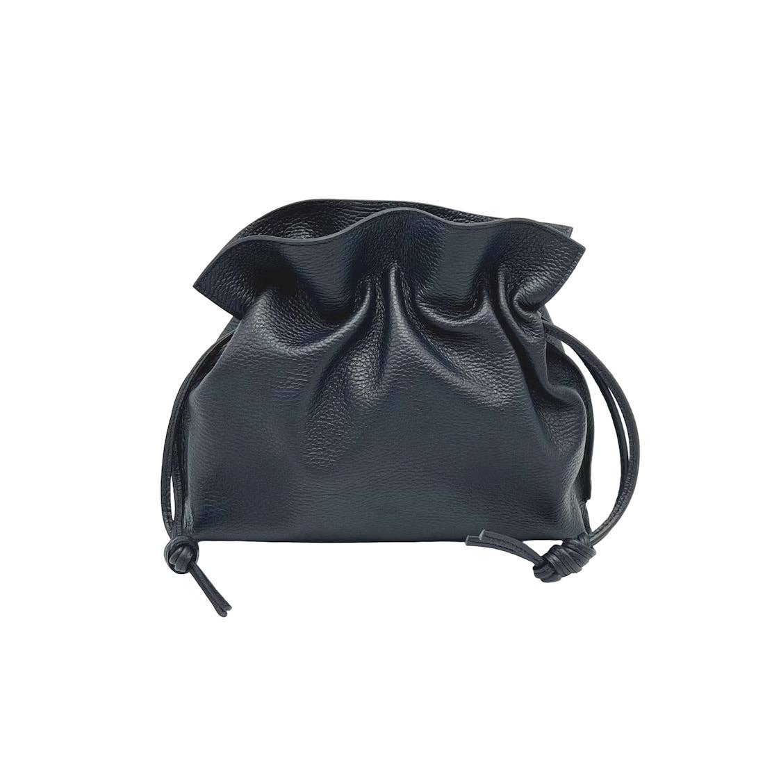 Genuine leather drawstring handbag - elliparr