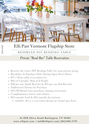 Private DIY Beading Table Reservation - elliparr