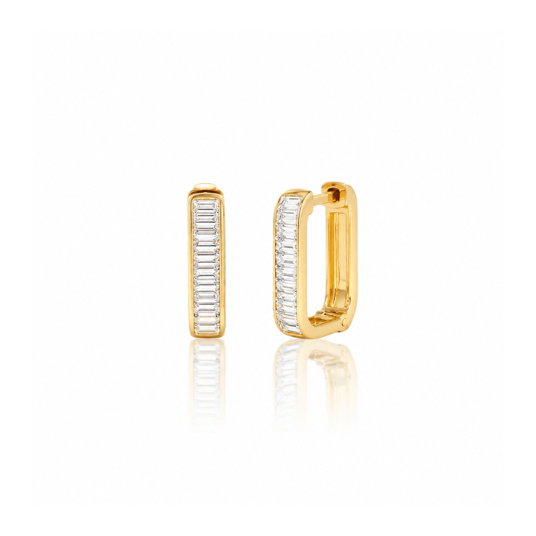 Quinn Baguette Hoops - elliparr