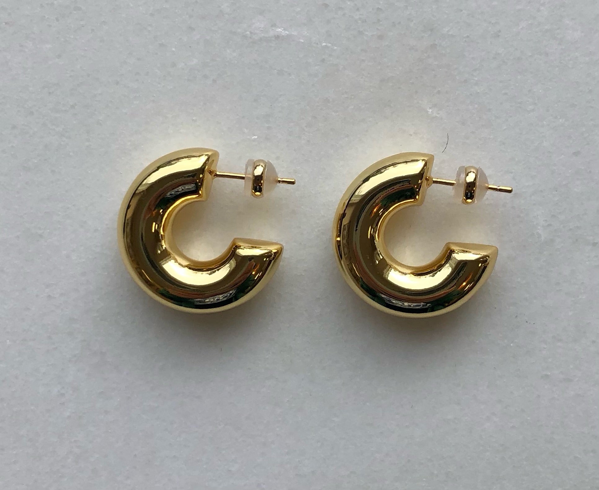 Sm Chunky Hoop 18K Gold over Brass - elliparr