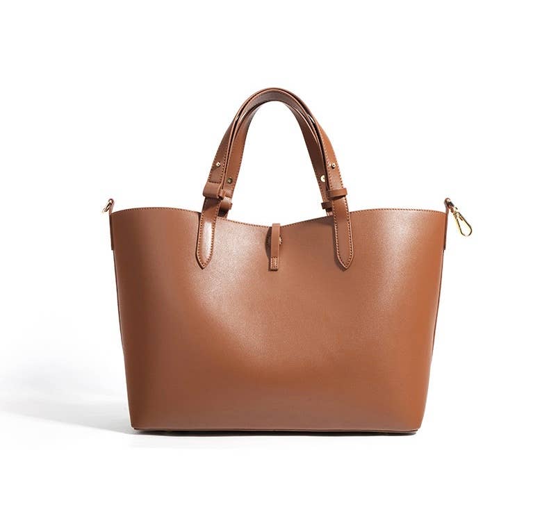 Suede and Leather Double - sided Tote Shoulder Bag - elliparr