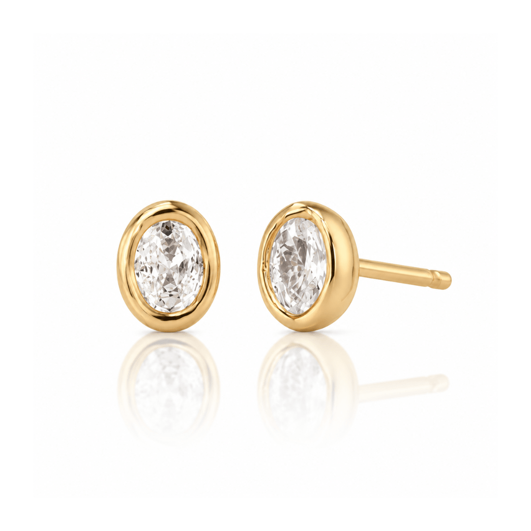 Sutton Bezel Studs - elliparr