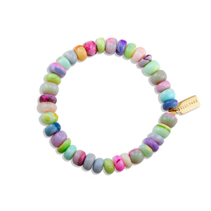 Statement Opal Stretch Bracelet - Rainbow