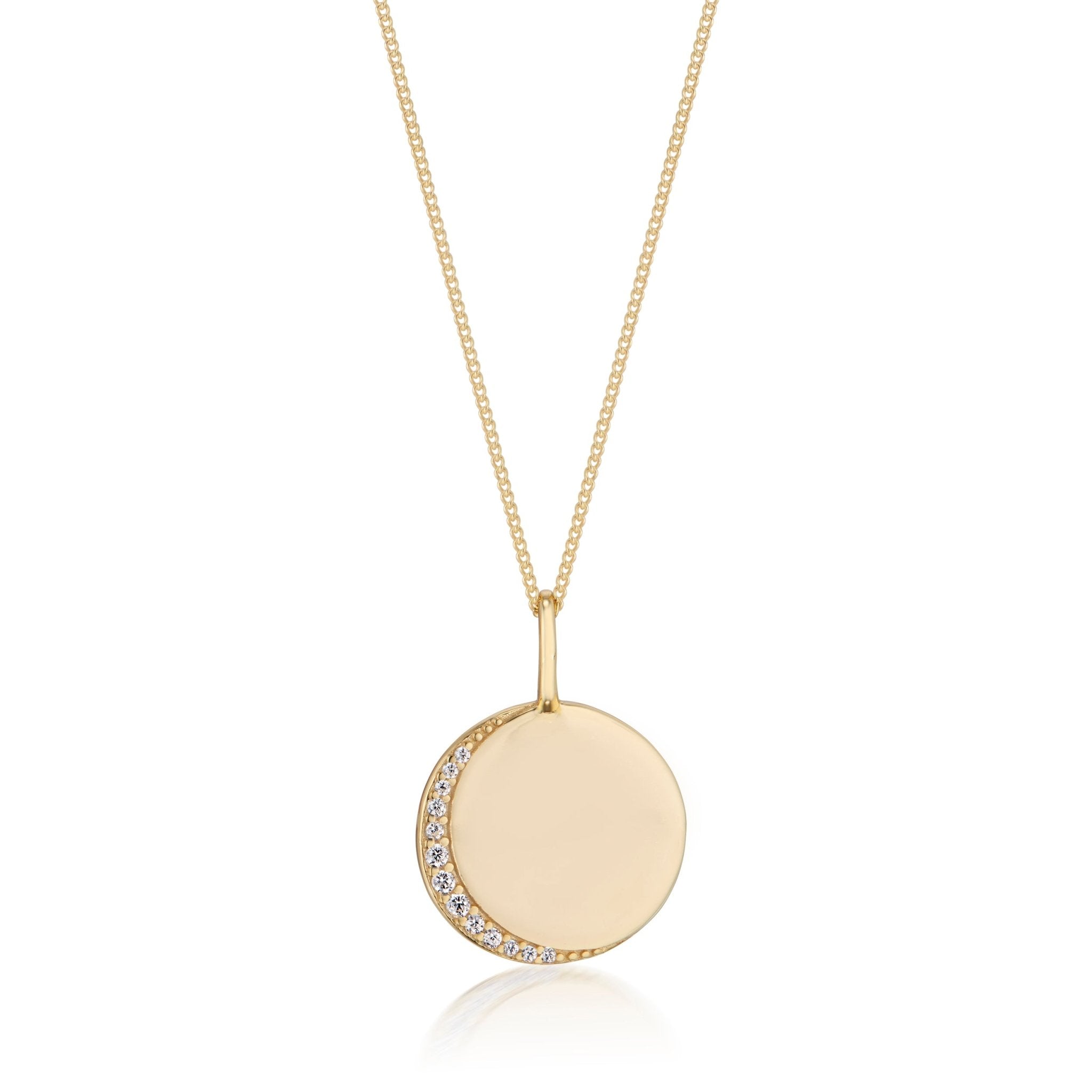 Alice Gold Disc Pendant - elliparr