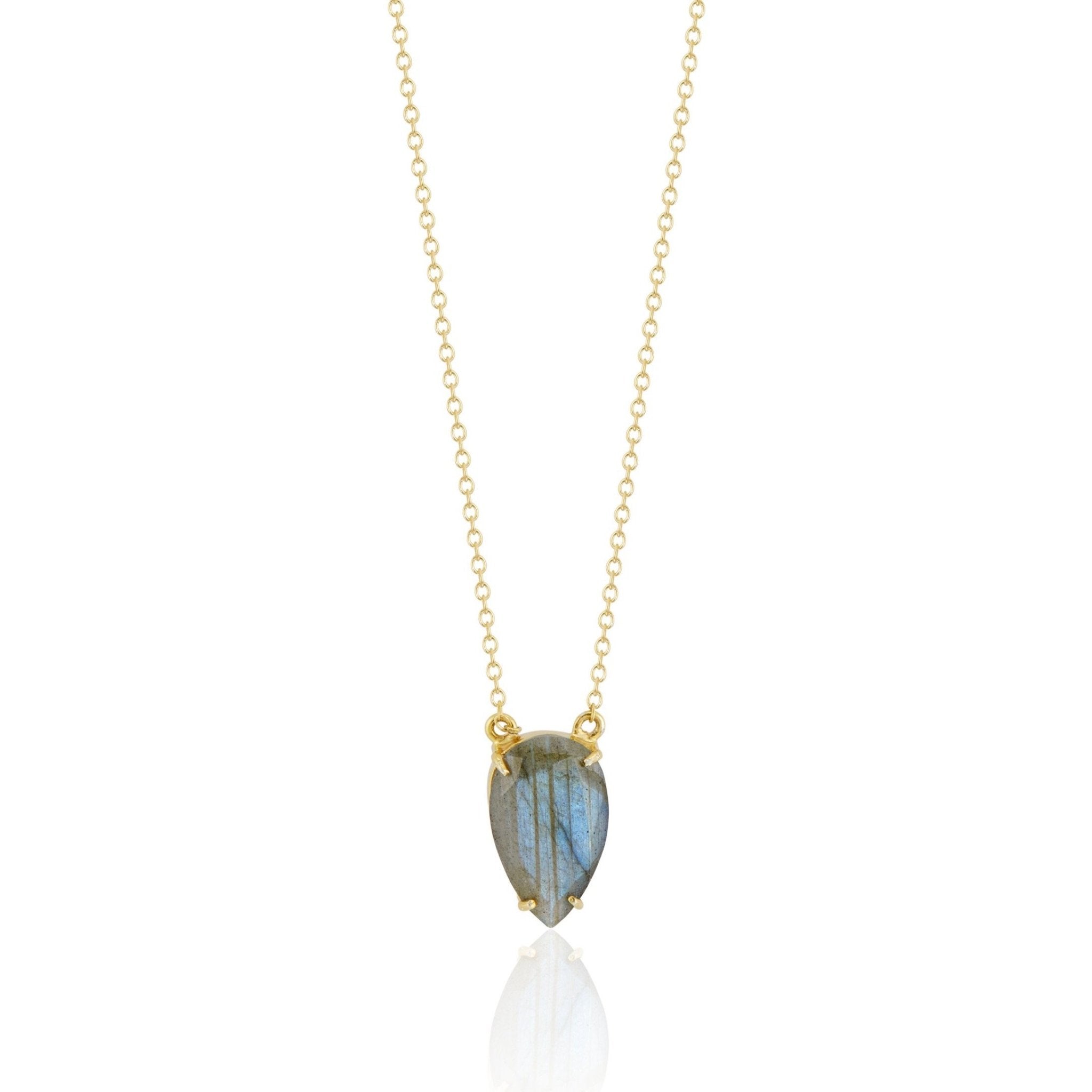 Blake Teardrop Necklace | Labradorite - elliparr