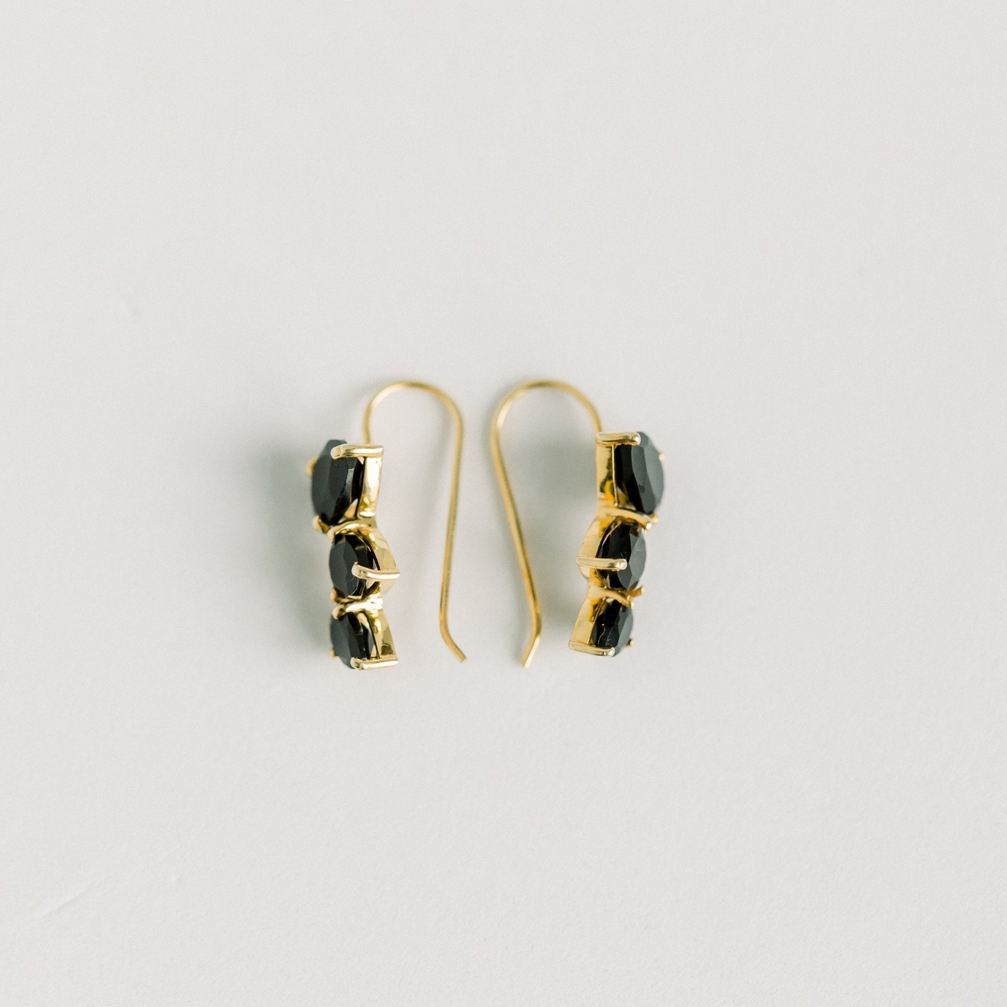 Crawler Earrings | Black Onyx - elliparr