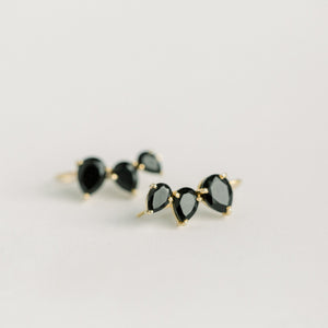 Crawler Earrings | Black Onyx - elliparr