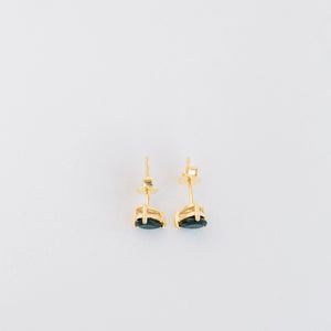 Deco Mini Teardrop Studs | Black Onyx - elliparr