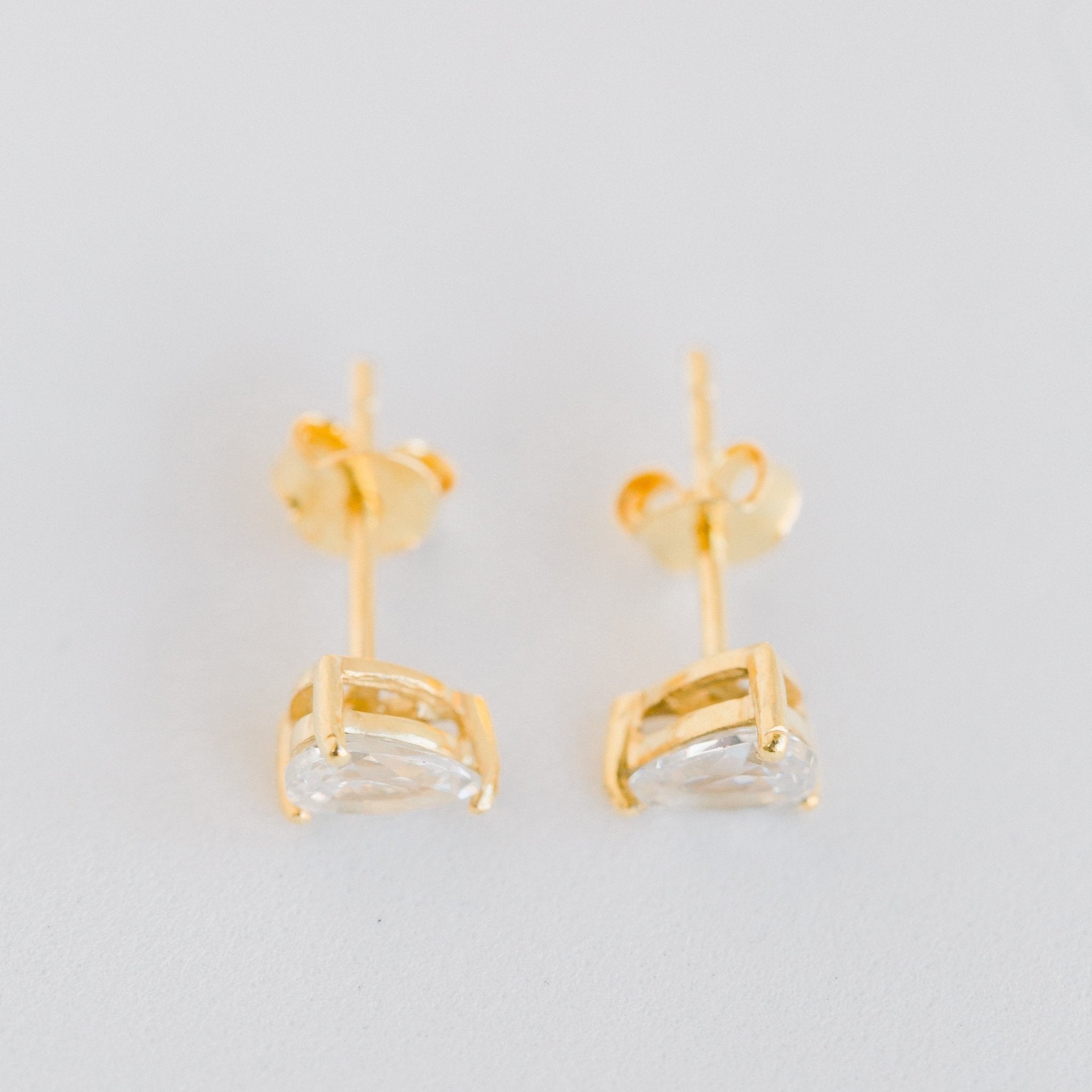 Deco Mini Teardrop Studs | CZ - elliparr