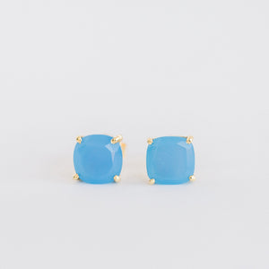 Emmy Studs | Blue Chalcedony - elliparr