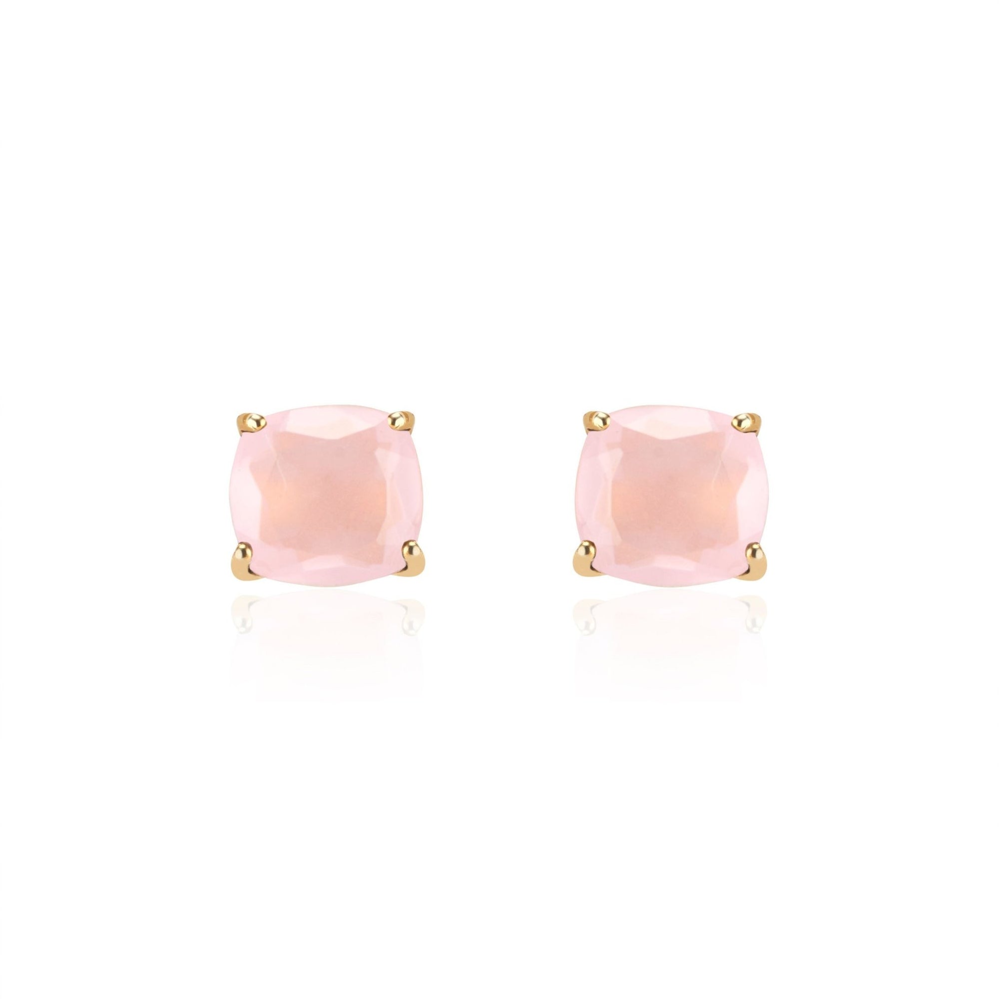 Emmy Studs | Pink Chalcedony - elliparr