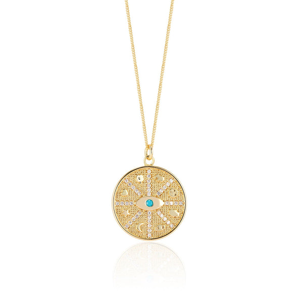 Evil Eye Medallion Necklace elliparr