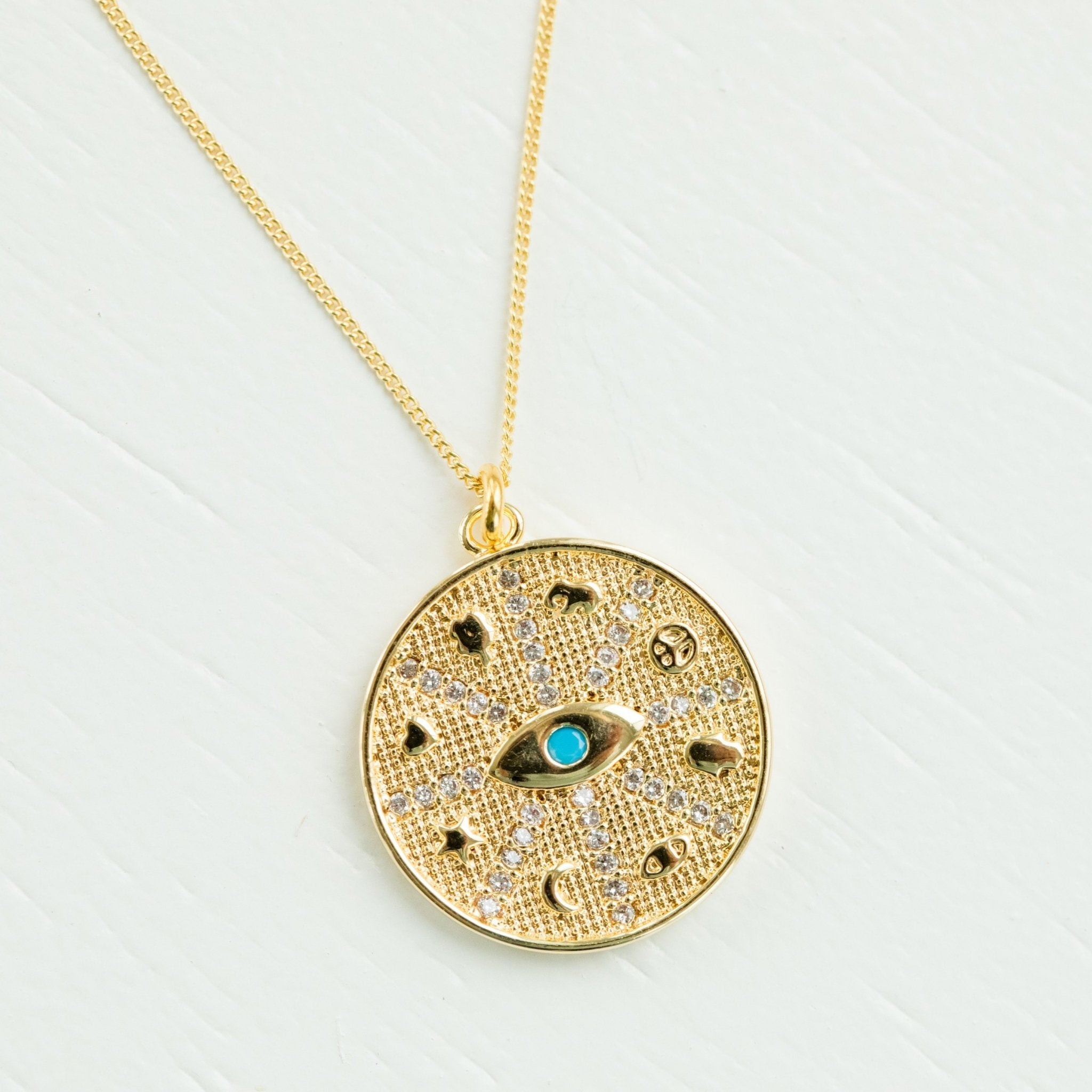 Evil Eye Medallion Pendant - elliparr