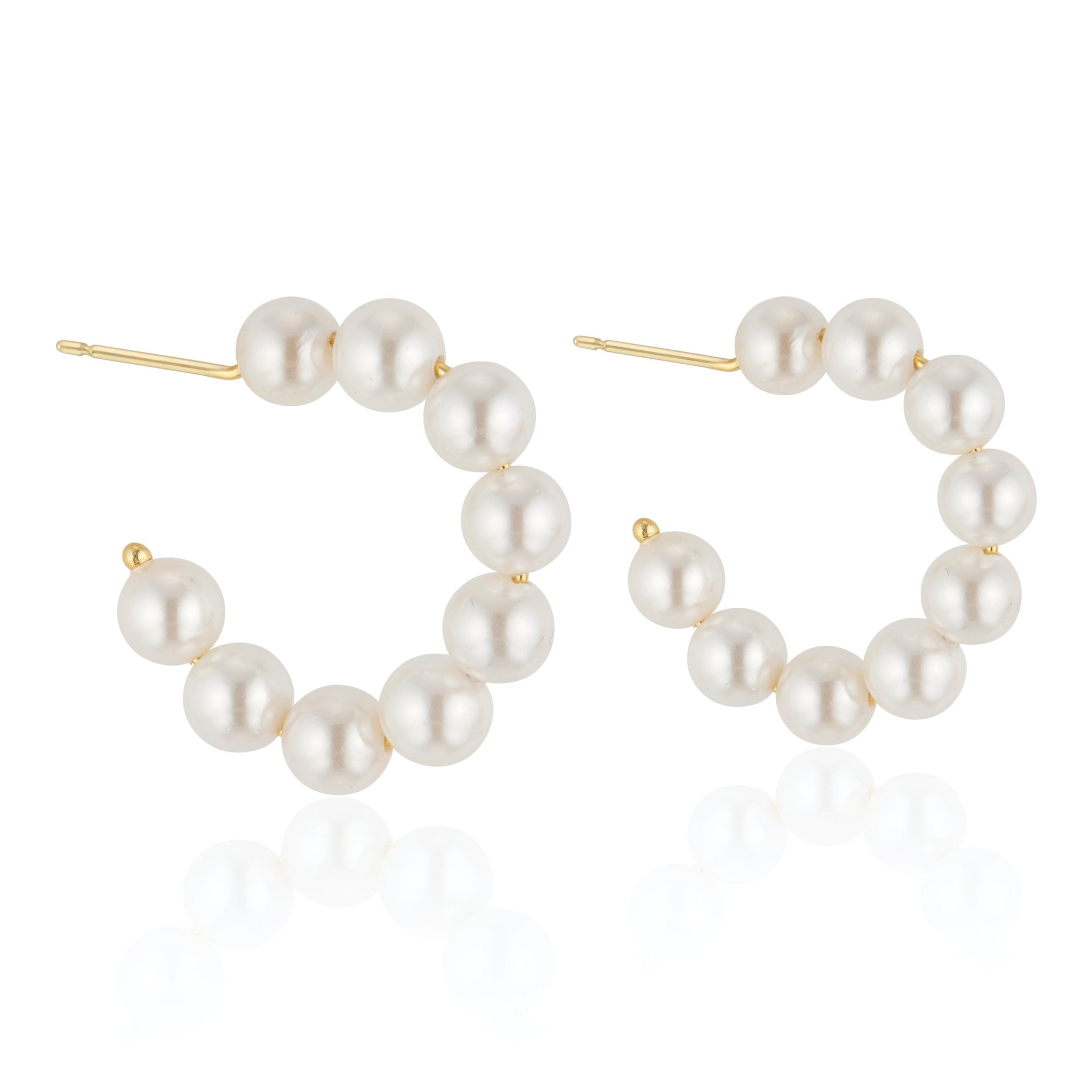 Gabi Pearl Hoops - elliparr